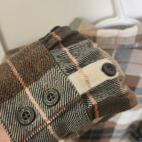 Patagonia Long-Sleeved Fjord Flannel Shirt - Tree Crown Carbon - Picture 5 of 9
